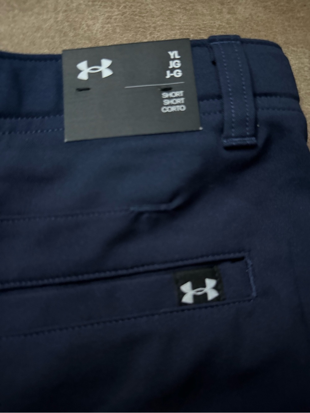 Under Armour Navy Blue Performance Shorts with Logo